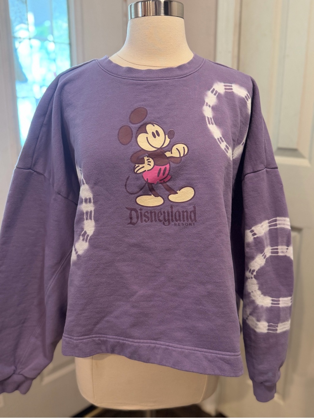 Disney Purple Tie-Dye Mickey Mouse Sweatshirt